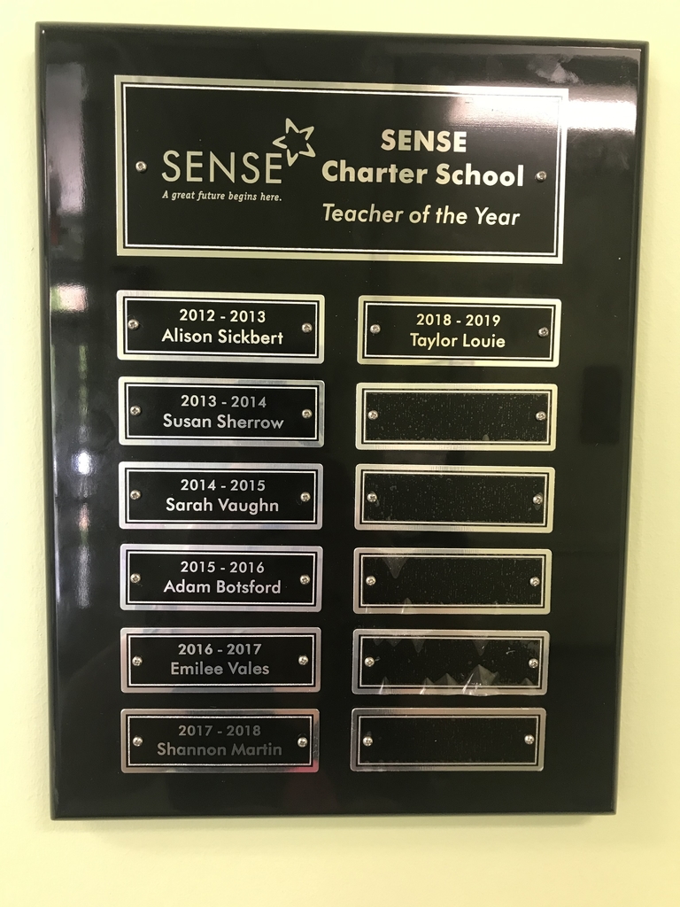 Teacher of the Year plaque