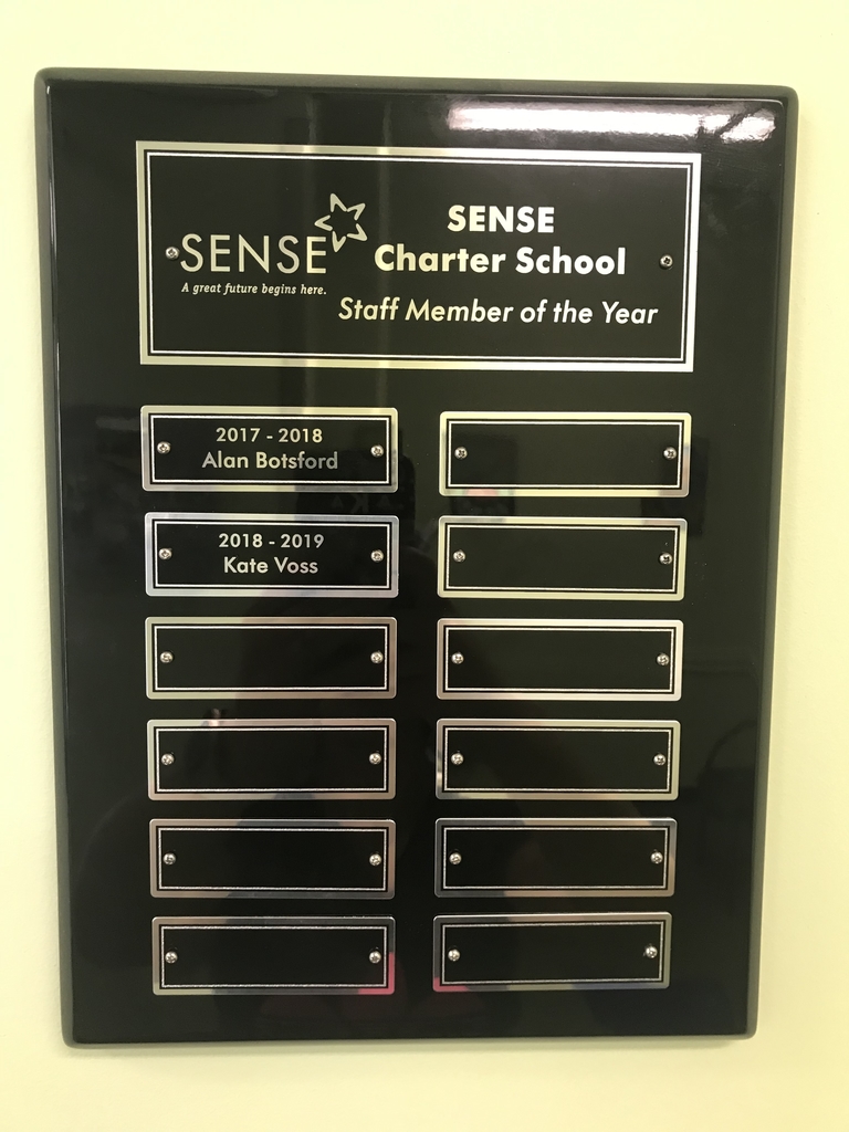 Staff Member of the Year plaque